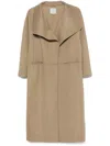 Totême Signature Draped Wool And Cashmere-blend Coat In Neutrals