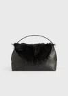 Totême Shearling Bag Bark In Bark
