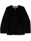 Totême Jacke Aus Faux Shearling In Schwarz