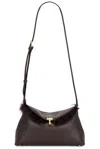 Totême T-lock Top Handle Bag In Bark