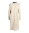 Totême Shearling Coat In Ivory