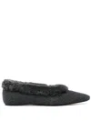 Totême Shearling-lined Ballet Flats In Grey