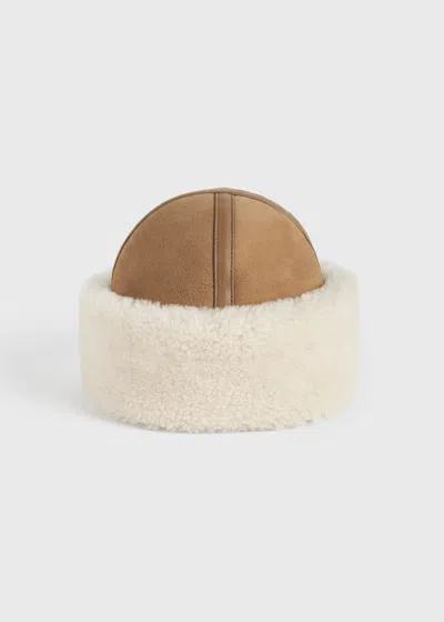 TOTÊME SHEARLING WINTER HAT BISCUIT