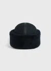 Totême Shearling Winter Hat Navy In Navy