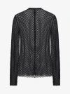 Totême Diamond-lace Sheer Top In Black