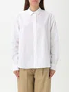 Totême Toteme Oversized Poplin Tux Shirt White In White