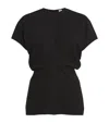 Totême Toteme Women Black Basketweave Slouch Waist Top In Black