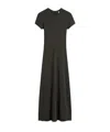 Totême Womens Pleated Short-sleeve Jersey Midi Dress Black Xs In Black