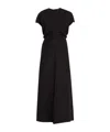 Totême Slouch Waist Short-sleeve Ankle Dress In Black