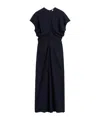 Totême Slouch Waist Short-sleeve Ankle Dress In Black