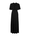 Totême Short-sleeve Gathered Maxi Dress In Black
