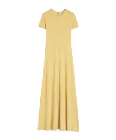 Totême Short-sleeve Maxi Dress In Nude