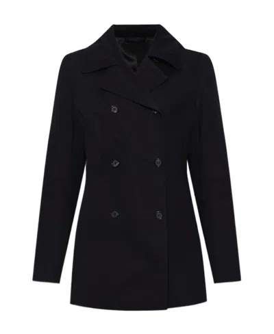 Totême Short Trench Coat In Black