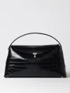 Totême T-lock Croc-embossed Top-handle Bag In Black