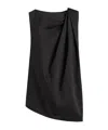 Totême Shoulder-twist Satin Top In Black