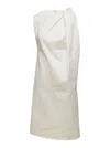 Totême Shoulder-twist Dress Ecru In 116 Ecru