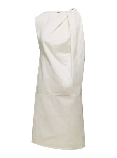 Totême Shourlder Twist Dress In White