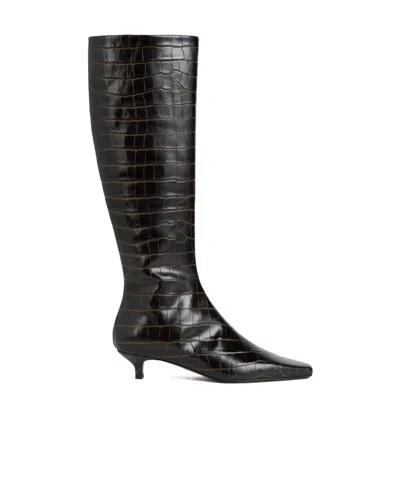 TOTÊME TOTÊME EMBOSSED POINTED-TOE BOOTS