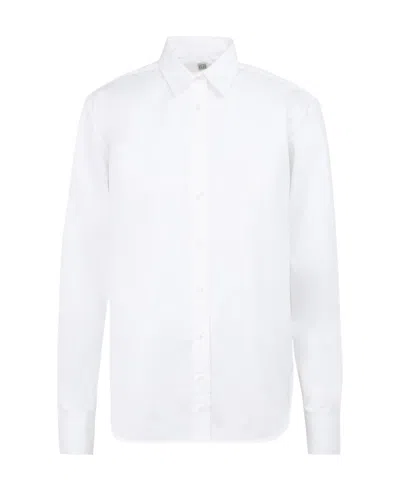 Totême Signature Concealed Placket Shirt In White