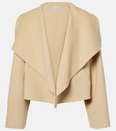 TOTÊME SIGNATURE CROPPED WOOL DOUBLÉ JACKET