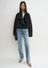 Totême Signature Doublé Jacket Black In Black