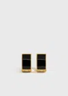 Totême Signature Hoops Black/gold In Black,gold