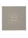 Totême Toteme Striped Logo-print Silk Scarf In Multicolour