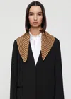 Totême Signature Monogram Silk Scarf Dark Brown In Dark Brown
