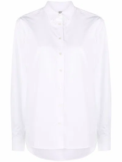 Totême Signature Organic Cotton Shirt In White