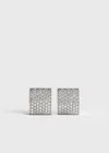Totême Signature Pavé Hoops Silver In Silver