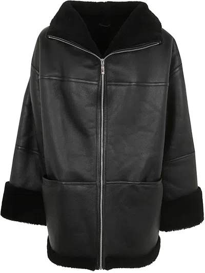 Totême Toteme Signature Shearling Jacket Clothing In Black