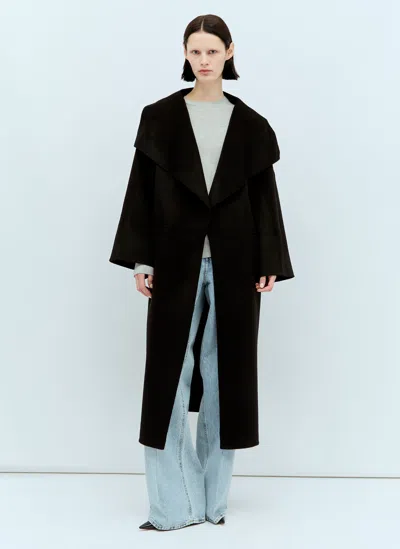 Totême Signature Wool And Cashmere Coat In Black