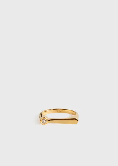 TOTÊME SIGNET DIAMOND MIDI RING 18KT GOLD
