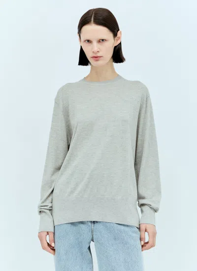 Totême Sik Cashmere Knit Sweater In Grey