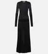 Totême Silk-blend Maxi Dress In Black