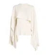 Totême Toteme Ecru Knitted Cape In White