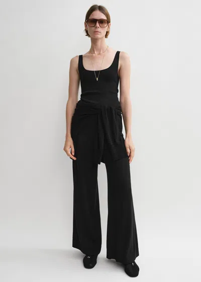 Totême Silk Cashmere Knit Slacks Black