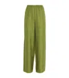 Totême Monogram Silk Pj Bottoms Laurel In Green
