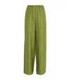 Totême Monogram Silk Pj Bottoms Laurel In Green