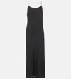 Totême Silk Satin Slip Dress In Black