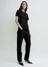 Totême Silk Tee Black In Black