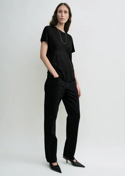 Totême Silk Tee Black