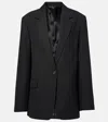 Totême Fitted Blazer With Single Button And Vents In Black
