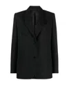 Totême Fitted Blazer With Single Button And Vents In Black