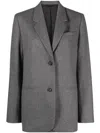 Totême Tailored Suit Jacket Grey Melange In Grey