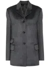 Totême Single-breasted Blazer In Grey