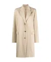 Totême Single-breasted Coat In Nude