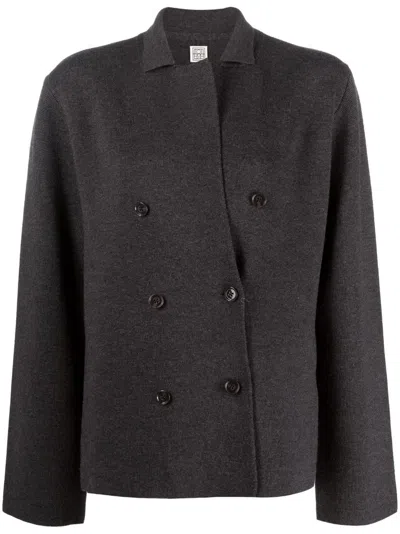 Totême Single-breasted Houndstooth Blazer In Neutrals