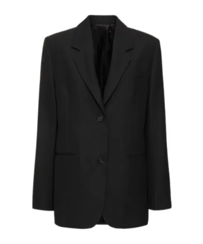 Totême Single-breasted Tailored Suit Jacket In Black