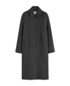 Totême Toteme Relaxed Fit Longline Double Face Wool Car Coat In Black